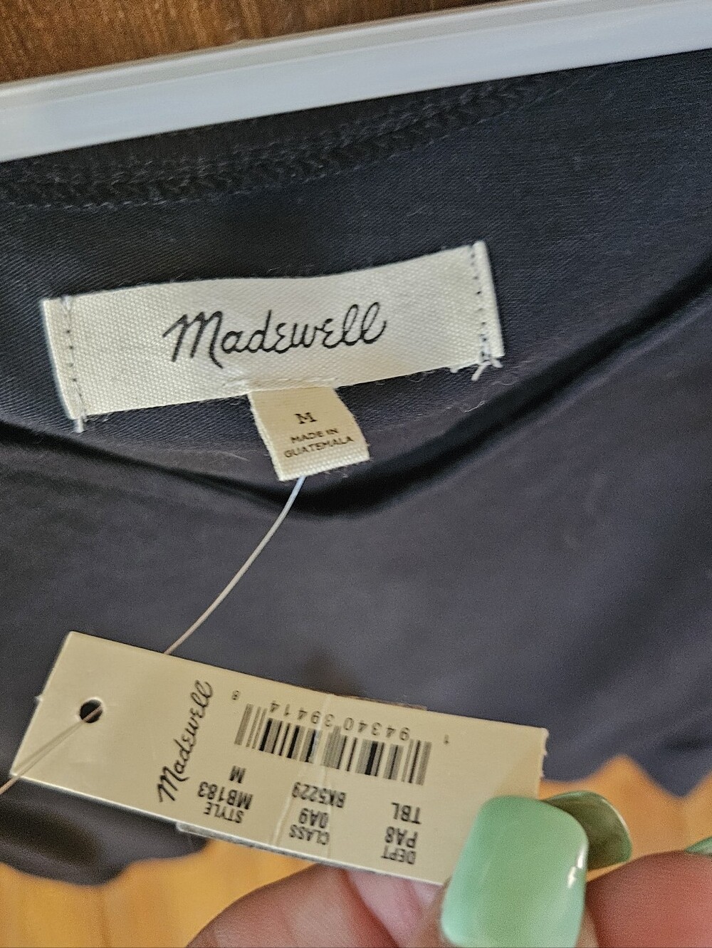 NWT Madewell Black Peplum Short Sleeve Top Size M - Picture 6 of 7